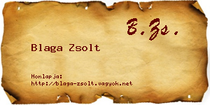 Blaga Zsolt névjegykártya